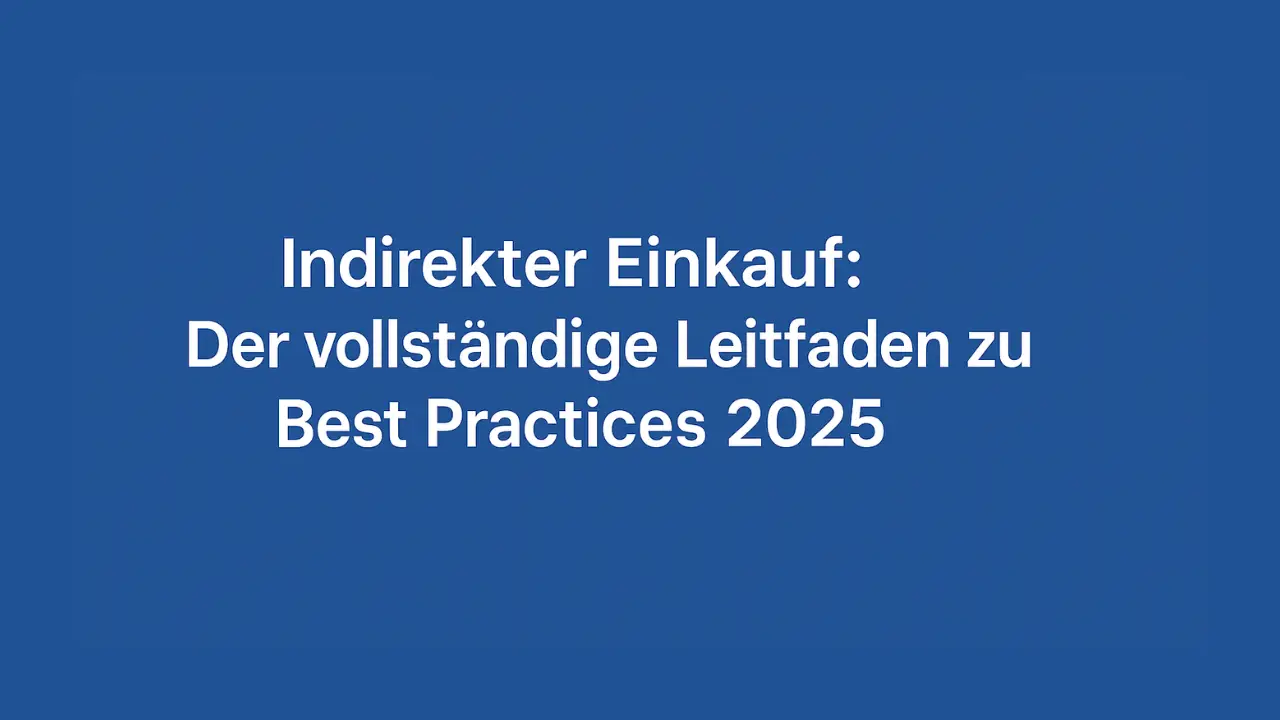 indirekter Einkauf