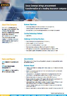 Zycus Genesys brings procurement transformation at a leading insurance company Zycus Genesys brings procurement transformation at a leading insurance company