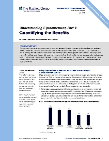 Understanding E-procurement, Part 1: Quantifying the Benefits