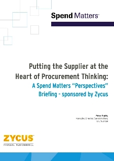 Putting the Supplier at the Heart of Procurement Thinking Putting the Supplier at the Heart of Procurement Thinking