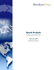 Spend Analysis: Transforming Data into Value - Benchmark Report Spend Analysis: Transforming Data into Value - Benchmark Report