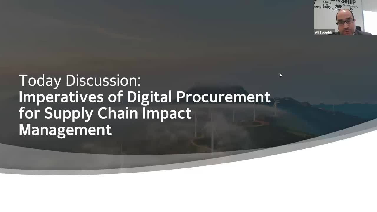 Imperatives of Digital Procurement for Supply Chain Impact Management