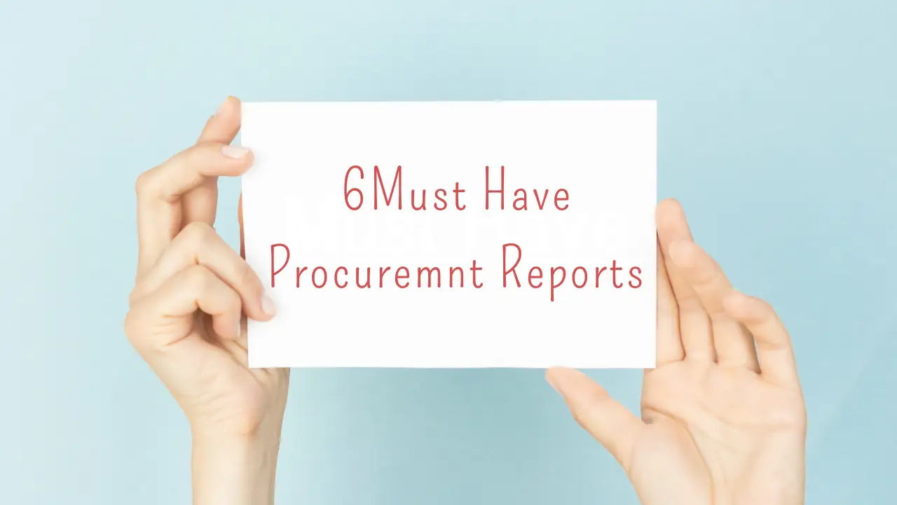 procurement reports for emerging enterprise