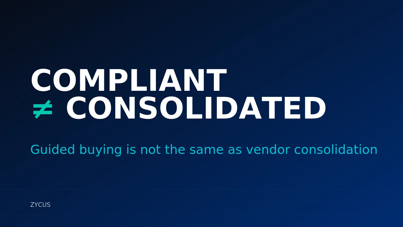 Guided Buying vs Vendor Consolidation - Zycus Inc.